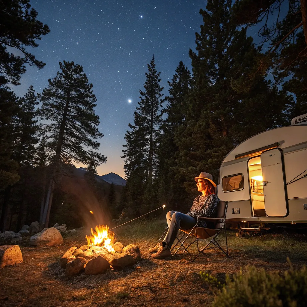 Customer enjoying camping